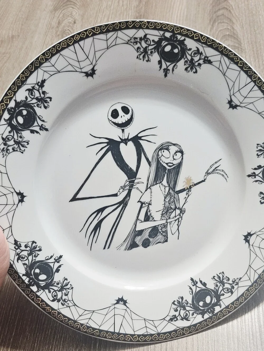 The Nightmare Before Christmas Jack & Sally Decorative Plate by Zrike NWT :CHIP: